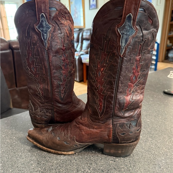 Dan Post Wingtip Snip Toe Leather Western Cowboy Boots size 9.5M Womens. - Picture 5 of 8